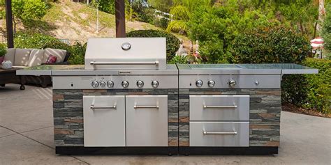 stainless steel barbq island cabinets|outdoor bbq islands costco.